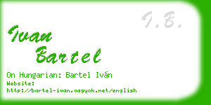 ivan bartel business card